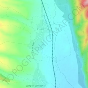 El Coto地形图、海拔、地势