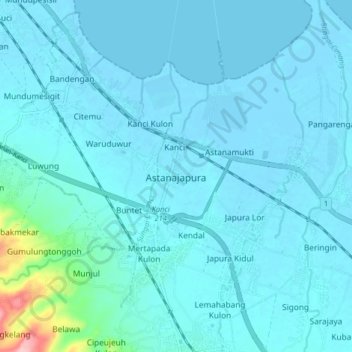 Astanajapura地形图、海拔、地势