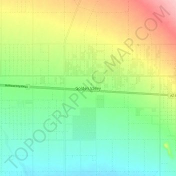Golden Valley地形图、海拔、地势