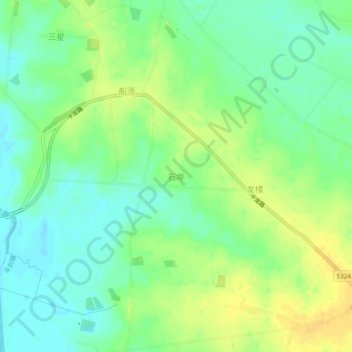石埠地形图、海拔、地势