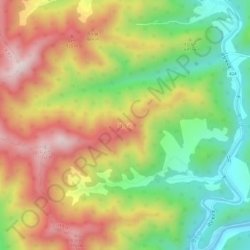 开水里地形图、海拔、地势