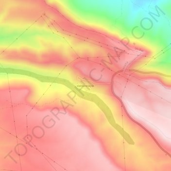 Valdeconejos地形图、海拔、地势