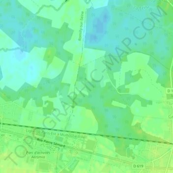 La Grande Lechere地形图、海拔、地势