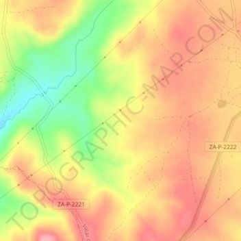 La Escusa地形图、海拔、地势