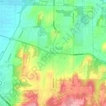Hannans Corner地形图、海拔、地势