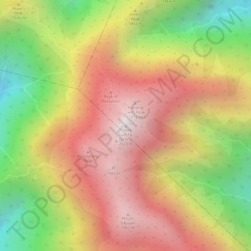 Mount Guiting-Guiting地形图、海拔、地势