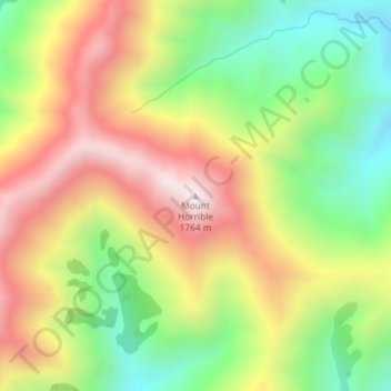 Mount Horrible地形图、海拔、地势