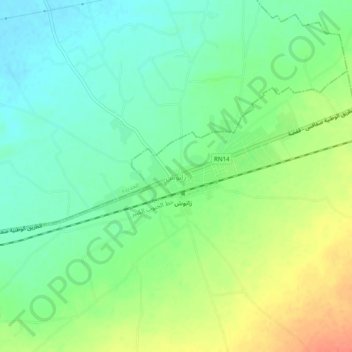 Zannouch地形图、海拔、地势