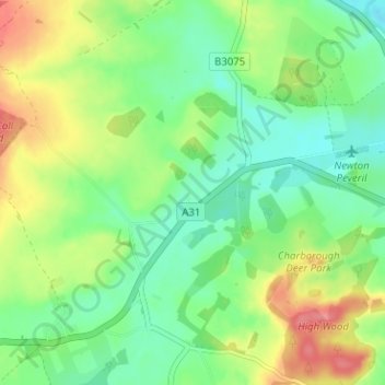 Almer地形图、海拔、地势