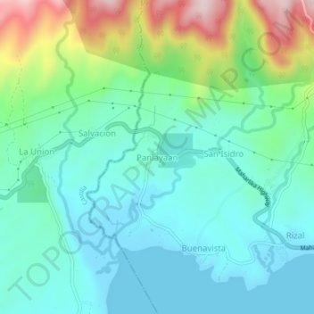 Panlayaan地形图、海拔、地势