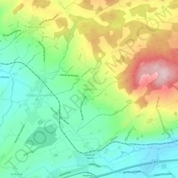 Maules地形图、海拔、地势