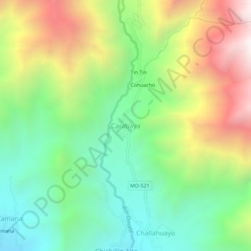 Carabaya地形图、海拔、地势
