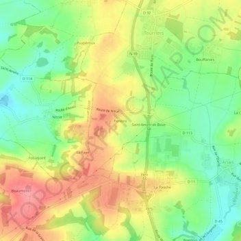 Fenêtre地形图、海拔、地势