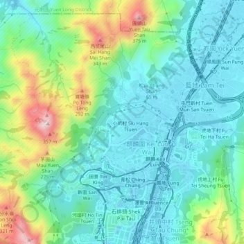 寶塘下地形图、海拔、地势