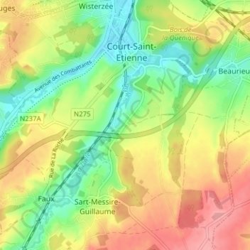 Suzeril地形图、海拔、地势