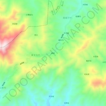 薛家地形图、海拔、地势