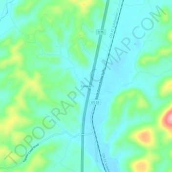 Conway地形图、海拔、地势