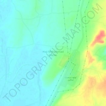 Haji Mohammad Jokhio地形图、海拔、地势