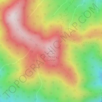 Mount Dromedary / Gulaga地形图、海拔、地势