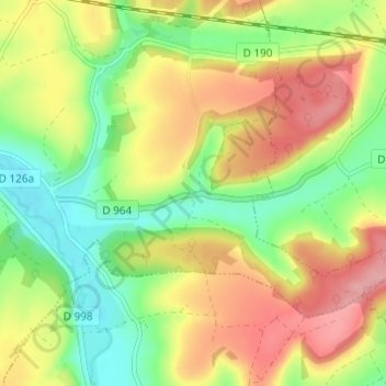 Seraucourt地形图、海拔、地势