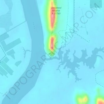 Elephant Rock地形图、海拔、地势