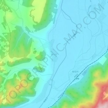 安山村地形图、海拔、地势
