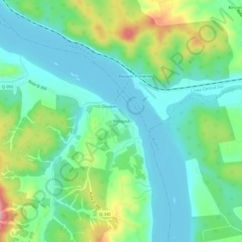 Millapoa地形图、海拔、地势