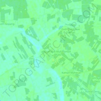 Goth Mahi Ja Pir地形图、海拔、地势