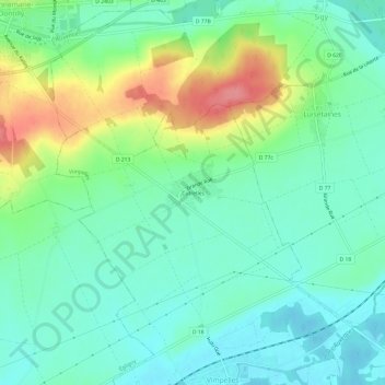 Cutrelles地形图、海拔、地势