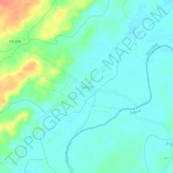 Tuína地形图、海拔、地势