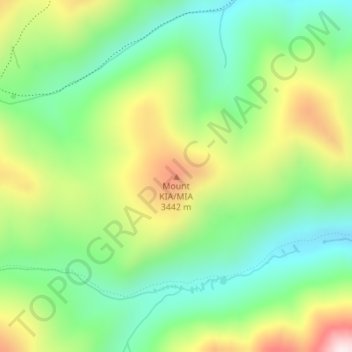 Mount KIA/MIA地形图、海拔、地势