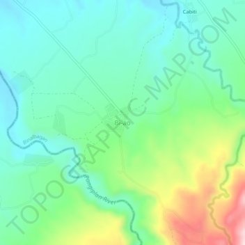 Bi-ao地形图、海拔、地势