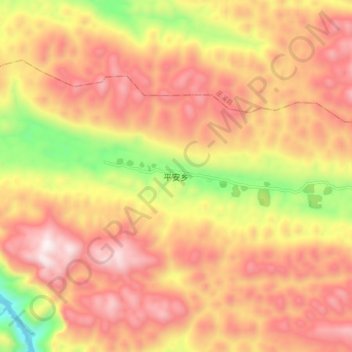 平安乡地形图、海拔、地势
