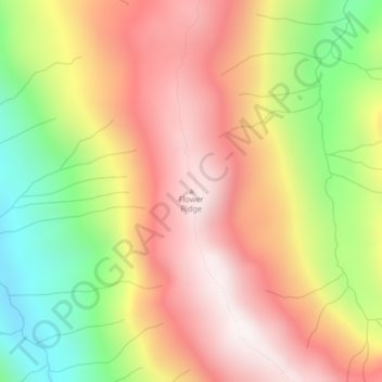 Flower Ridge地形图、海拔、地势