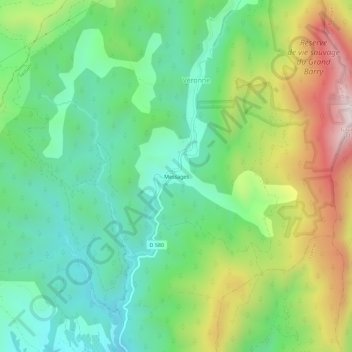 Messages地形图、海拔、地势