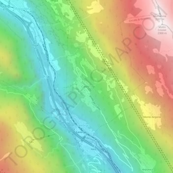 Calonico地形图、海拔、地势