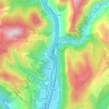 Plan-du-Var地形图、海拔、地势