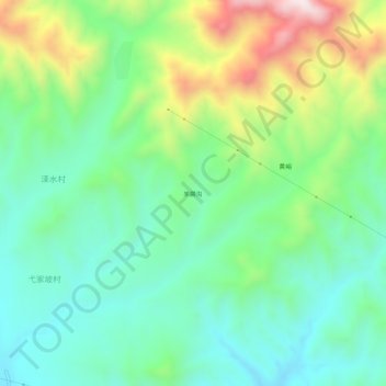 羊房沟地形图、海拔、地势