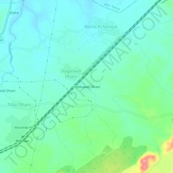 Khetkawali Dhani地形图、海拔、地势