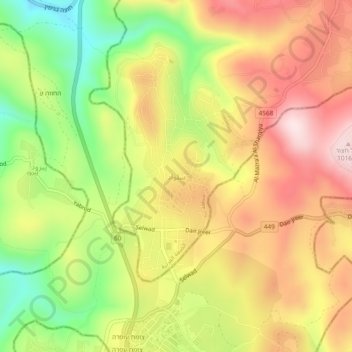 Silwad地形图、海拔、地势
