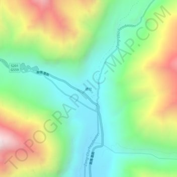 德拉地形图、海拔、地势