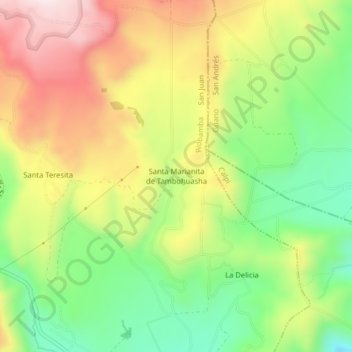 Santa Marianita de Tambohuasha地形图、海拔、地势