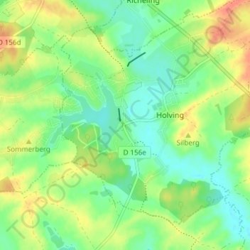 Hirbach地形图、海拔、地势