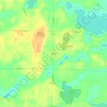 Dorset地形图、海拔、地势