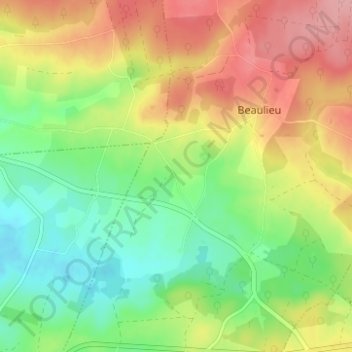 Goncelin地形图、海拔、地势