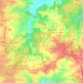 Manial地形图、海拔、地势