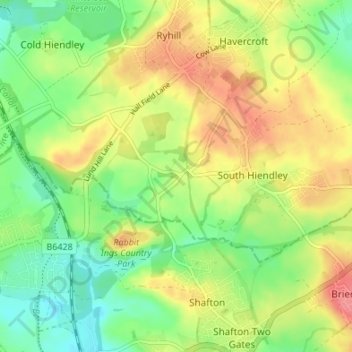 Felkirk地形图、海拔、地势