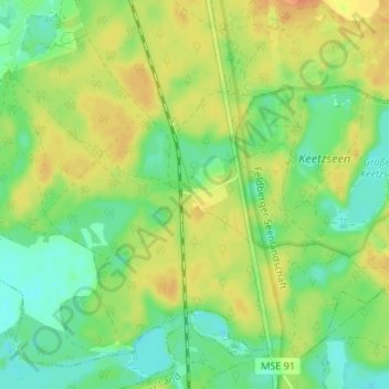 Drewin地形图、海拔、地势