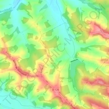 Tucon地形图、海拔、地势