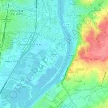 Bordelan地形图、海拔、地势